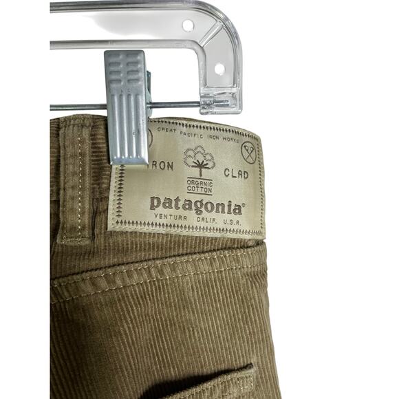 Patagonia Corduroy Pants Mens 30x32 Tan Straight Leg Cotton Iron Clad Classic - Picture 6 of 8